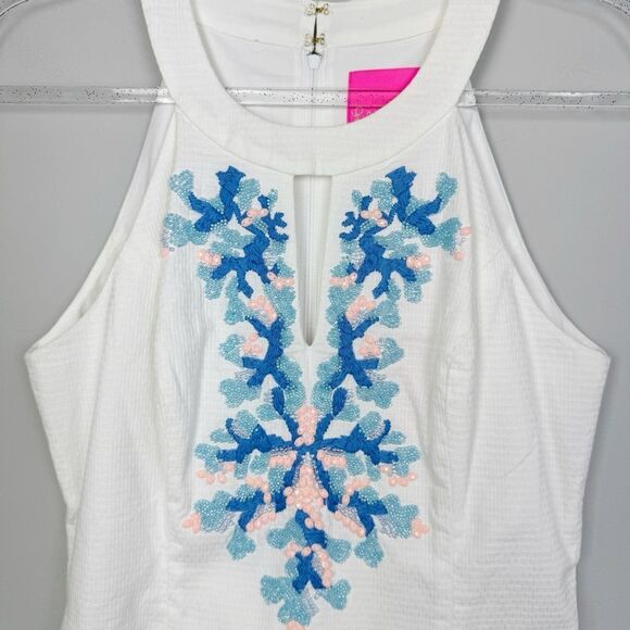 LILLY PULITZER | NEW Jena Stretch Shift in Resort White Beaded Women’s Size 4 - Picture 5 of 14